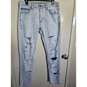 American Eagle Jeans Active‎ Flex Light Wash Distressed 32X34
